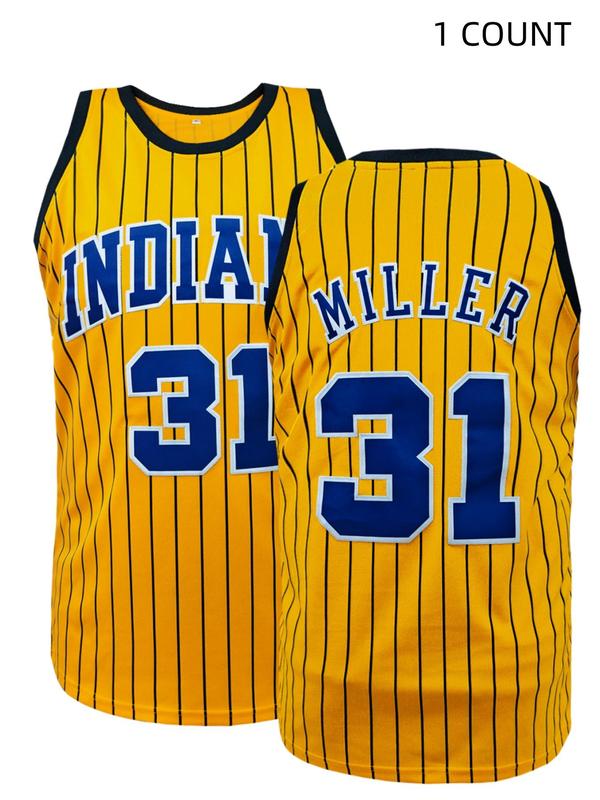 Men's Basketball Jersey, Loose Letter Embroidery Sleeveless Basketball Vest, Breathable Fabric Basketball Shirt for Training, Casual & Outdoor Sports, Sportswear Top, Jersey Tee, Breathable Athletic Top, Athletic Training Apparel