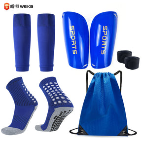 Elite Soccer Bundle - Grip Sock, Shin Guards, Pre-Cut Sock Sleeves, and Shin Guard Straps Bundle – Essential Equipment for Futbol Players
