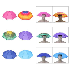 Portable Head Umbrella Hat Fishing Caps Anti-Rain Fishing Anti-Sun Umbrella Hat Adults Children Unisex Outdoor Pesca Sports Cap