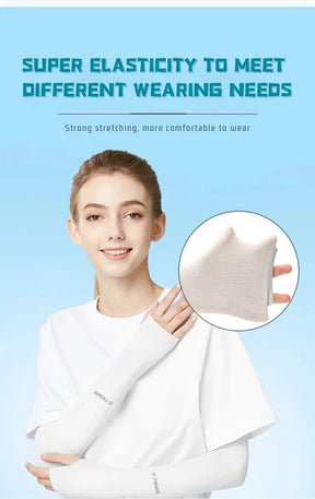 4 Pairs Cycling Arm Summer Ice Cloth Cycling Sleeves Sun Protection Unisex Breathable Running Volleyball Sleeves Outdoor