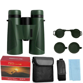 Powerful Telescope 12X42 Professional Binoculars Low Light BAK4-Prism Long Range Waterproof Military Hunting Camping Equipment