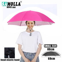 Portable Rain Umbrella Hat Army Green Foldable Outdoor Pesca Sun Shade Waterproof Camping Fishing Headwear Cap Beach Head Hats