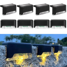 8-Pack Solar Deck Lights – Waterproof Outdoor LED Step Lights, Warm White, Auto On/Off, Easy Install for Patio, Stairs, Fence, Garden Landscape Lighting