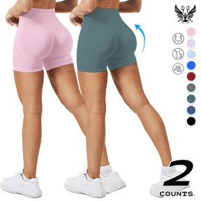 High WaistedBand High-Waisted Seamless Workout Shorts for Women Scrunch Butt Lifting Design Compression Fit Stretchy Breathable Fabric Perfect for Gym Yoga Running or Casual Activewear Sculpt Your Curves and Move with Comfort and Confidence All Day Long
