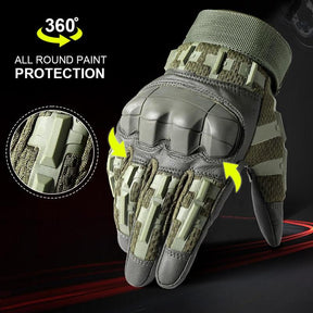Outdoor Tactical Windproof Sports Gloves, High Sensitivity Touch Screen Pu Leather Outdoor Mountaineering Training Hunting Cycling Gloves, Men Gifts Ideas, Gift for Boyfriend Husband, Gym Accessories, Hobbies Ideas, Motorcycle Riding Gloves