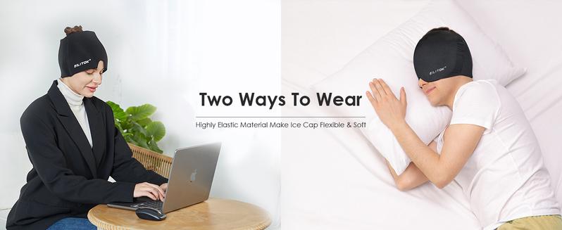 Migraine Headache Cap, Gel lce Head Wrap for Tension and Stress.Suitable for Home breaks, before sleep, office