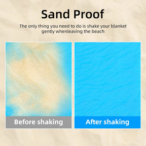 2x2.1m Waterproof Pocket Beach Blanket Folding Camping Mat Mattress Portable Lightweight Mat Outdoor Picnic Mat Sand Beach Mat