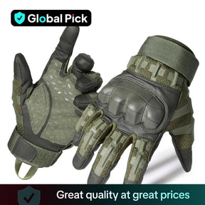 Outdoor Tactical Windproof Sports Gloves, High Sensitivity Touch Screen Pu Leather Outdoor Mountaineering Training Hunting Cycling Gloves, Men Gifts Ideas, Gift for Boyfriend Husband, Gym Accessories, Hobbies Ideas, Motorcycle Riding Gloves