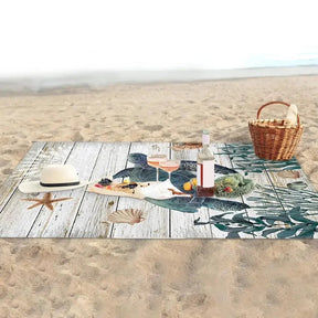 Waterproof Beach Mat Sandproof Travel Mat Portable Lightweight Folding Camping Supplies for Outdoor Camping Hiking Picnic