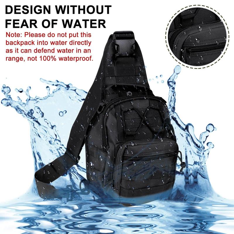 Tactical Compact EDC Shoulder Sling Bag for Men - Crossbody and Chest Pack for Travel, Camping, Trekking, Outdoor Sports - Adjustable Multifunction Durable dealsforyoudays