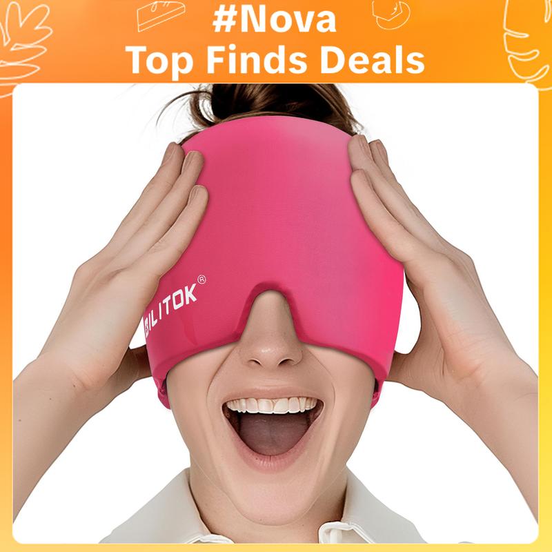 Migraine Headache Cap, Gel lce Head Wrap for Tension and Stress.Suitable for Home breaks, before sleep, office