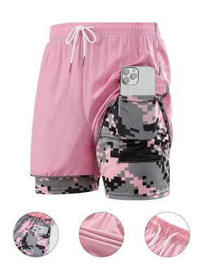 Women's Camo Print Gym Shorts, Breathable Comfortable Quick Drying Skinny Shorts, Ladies Sportswear for Indoor Outdoor Wear, Bottom