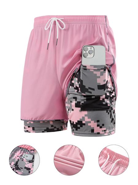 Women's Camo Print Gym Shorts, Breathable Comfortable Quick Drying Skinny Shorts, Ladies Sportswear for Indoor Outdoor Wear, Bottom
