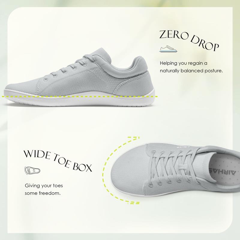 Airhas Womens Minimalist Barefoot Shoes Zero Drop Wide Toe Box Shoes Lightweight Casual Fashion Sneakers for Women(Buy Half Size Down)