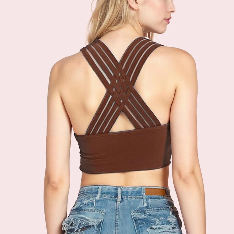 Pro-Fit Seamless 2 pieces  Cross-back sports bra, Comfortable, Support, Stretchy, Summer Outfits, everyday bra, Women Workout Clothes, Activewear 32678