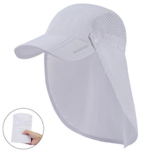 50+ Foldable Fishing Hat Baseball Cap with Removable Neck Flap Portable for Men Women Golf Hiking
