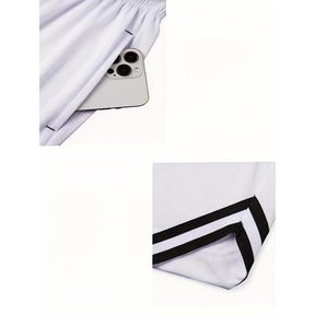 3PCS Men's Mesh Shorts, Three-Piece Set, Sports Basketball Shorts, Running, Fitness, Cycling, Hiking, Swimming, Quick-Dry, Breathable Elastic Shorts