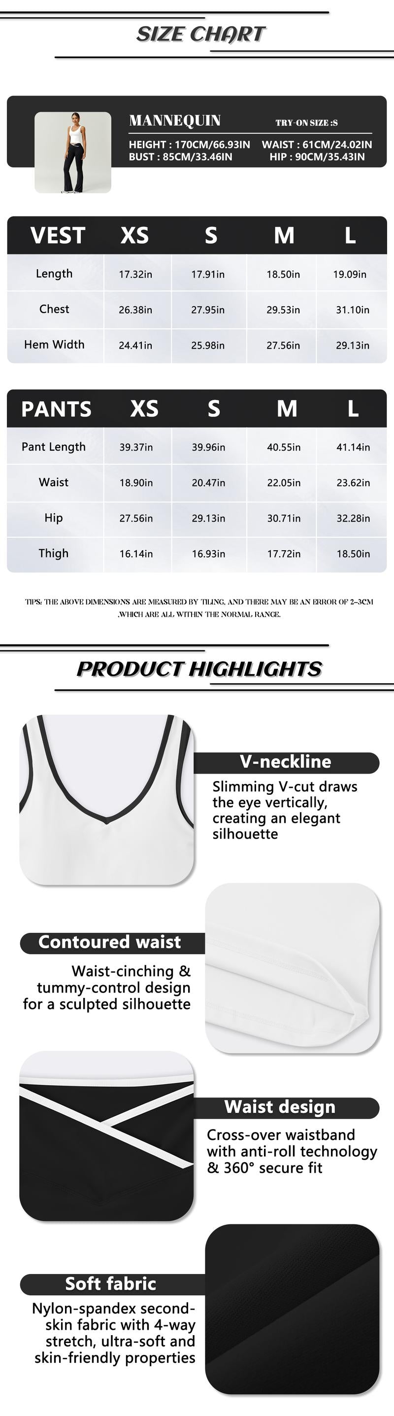 Color Block U-Neck Piped Tank & Bell Bottom Set , Stretch Fabric, Flared Fit , Yoga, Gym, Outdoor & Daily Athleisure , Wome Stylish Activewearn's Summer Lounge Sweatsuits Sleeveless Exercise