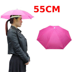 Portable Head Umbrella Hat Fishing Caps Anti-Rain Fishing Anti-Sun Umbrella Hat Adults Children Unisex Outdoor Pesca Sports Cap