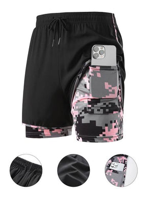 Women's Camo Print Gym Shorts, Breathable Comfortable Quick Drying Skinny Shorts, Ladies Sportswear for Indoor Outdoor Wear, Bottom