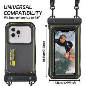 Upgrade Sponge Waterproof Phone Bag Universal Crossbody Swimming Surfing Storage Pouch