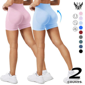 High WaistedBand High-Waisted Seamless Workout Shorts for Women Scrunch Butt Lifting Design Compression Fit Stretchy Breathable Fabric Perfect for Gym Yoga Running or Casual Activewear Sculpt Your Curves and Move with Comfort and Confidence All Day Long