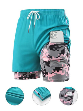 Women's Camo Print Gym Shorts, Breathable Comfortable Quick Drying Skinny Shorts, Ladies Sportswear for Indoor Outdoor Wear, Bottom