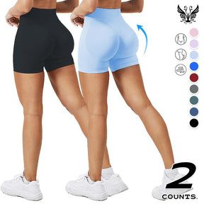 High WaistedBand High-Waisted Seamless Workout Shorts for Women Scrunch Butt Lifting Design Compression Fit Stretchy Breathable Fabric Perfect for Gym Yoga Running or Casual Activewear Sculpt Your Curves and Move with Comfort and Confidence All Day Long