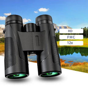 Powerful Telescope 12X42 Professional Binoculars Low Light BAK4-Prism Long Range Waterproof Military Hunting Camping Equipment