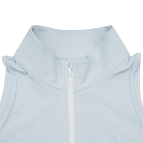 Women's Comfortable Stand Collar Pickleball Dress with Shorts Sleeveless Split Hem Clothing Quick-Dry Workout Athletic Dress with Pockets for Tennis Yoga Golf Activewear Sport