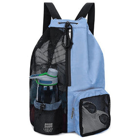 Swim Bag Mesh Drawstring Backpack with Wet Pocket Beach Backpack Swimming Sports Bag for School Swimming Beach Storage Bags