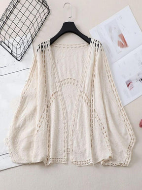 Women's Plain Cover Up Top, Casual Open Front Cover Up Top for Beach Vacation Holiday, Ladies Clothes for All Seasons, Beach Outdoor Wear