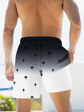 Men's All Over Print 2 in 1 Drawstring Waist Swimming Beach Shorts, Casual Quick Drying Swim Shorts for Summer, Men's Swimwear for Beach Vacation Outdoor, Clothing, Summer Swim Bottoms, Summer Swim Trunks, Swimbottoms, Swimtrunks