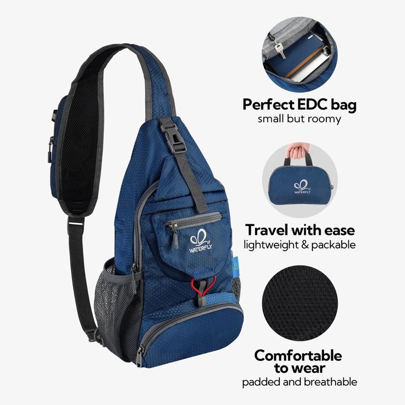 Packable Small Crossbody Sling Backpack Shoulder Chest Bag Daypack for Hiking Traveling