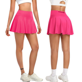Women's Tennis Solid Pocket High Waist Athletic Skirt Pleated Golf Skorts with Pockets High Waisted Workout Running Casual Girl Skirts