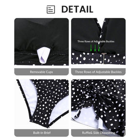 Womens High Waisted Bikini with Skirt Two Piece Swimsuit with Tummy Control Halter Bathing Suit V Neck Bikini Top with Built-in Bottom Bikini Skirt Full Coverage Bikini  dealsforyoudays
