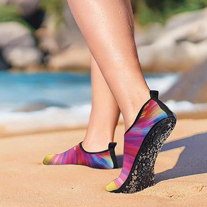 Quick-Dry Water Shoes for Women & Men - Aqua Socks Barefoot Swim Beach Yoga Exercise Pool Camping Gift with Breathable Elastic Fabric and Anti-Slip Sole Watershoes