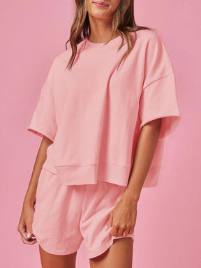 Womens 2 Piece Outfits Oversized Cropped Sweatshirt and High Waist Running Shorts Tracksuit Sets tracksuits men