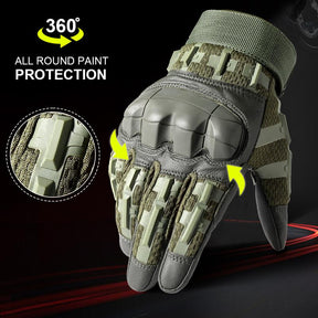 Outdoor Tactical Windproof Sports Gloves, High Sensitivity Touch Screen Pu Leather Outdoor Mountaineering Training Hunting Cycling Gloves, Men Gifts Ideas, Gift for Boyfriend Husband, Gym Accessories, Hobbies Ideas, Motorcycle Riding Gloves