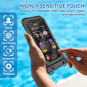 Upgrade Sponge Waterproof Phone Bag Universal Crossbody Swimming Surfing Storage Pouch