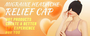 Migraine Headache Cap, Gel lce Head Wrap for Tension and Stress.Suitable for Home breaks, before sleep, office