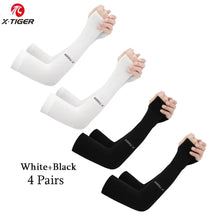 4 Pairs Cycling Arm Summer Ice Cloth Cycling Sleeves Sun Protection Unisex Breathable Running Volleyball Sleeves Outdoor