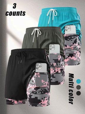Women's Camo Print Gym Shorts, Breathable Comfortable Quick Drying Skinny Shorts, Ladies Sportswear for Indoor Outdoor Wear, Bottom