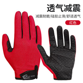 BIKING Summer Cycling Gloves Full Finger MTB Bike Gloves Touch Screen Non Slip Silicone Palm Driving Riding Gloves
