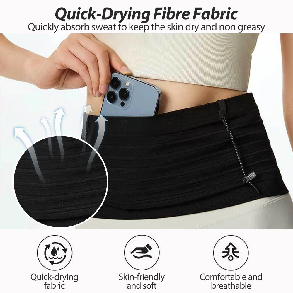 Elastic Sports Waist Bag Pack Running Race Number Belt Triathlon Marathon Race Cycling Mountaineering Phone Waist Bag