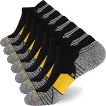 Men's Colorblock Striped Print Ankle Socks,7 Pairs ,Casual Moisture Wicking Low Cut Socks,Soft Comfy Breathable Socks for all Athletic Running