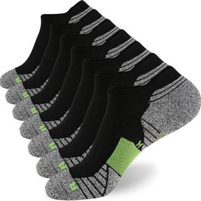 Men's Colorblock Striped Print Ankle Socks,7 Pairs ,Casual Moisture Wicking Low Cut Socks,Soft Comfy Breathable Socks for all Athletic Running