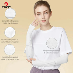 4 Pairs Cycling Arm Summer Ice Cloth Cycling Sleeves Sun Protection Unisex Breathable Running Volleyball Sleeves Outdoor