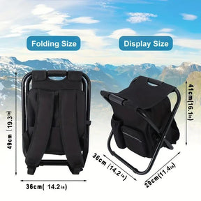 Foldable Camping Chair Backpack, Multifunctional Travel & Fishing Equipment, Outdoor Camping Furniture for Hiking, Beach & Hunting