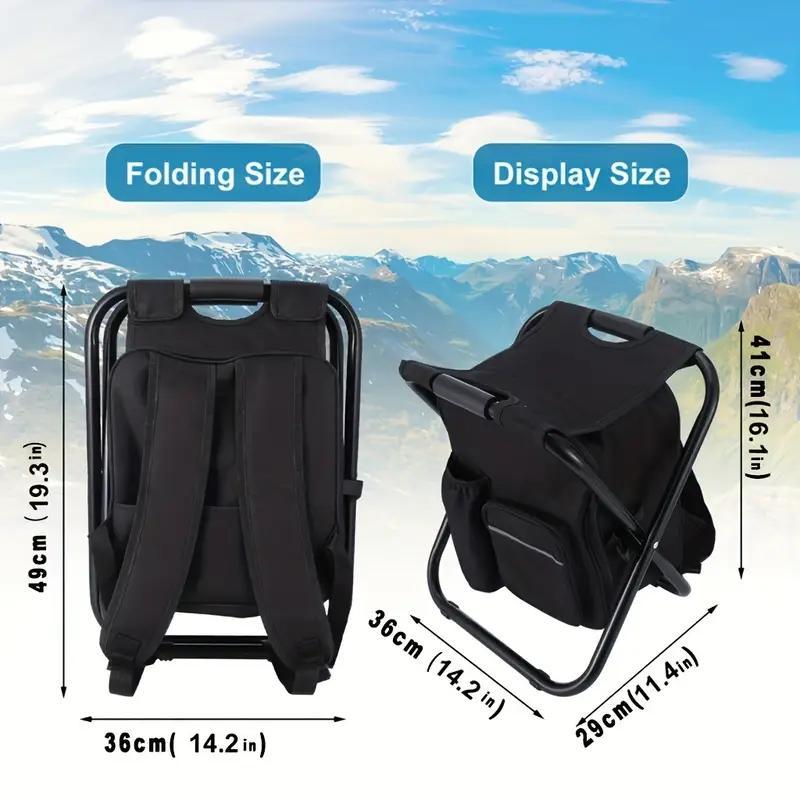 Foldable Camping Chair Backpack, Multifunctional Travel & Fishing Equipment, Outdoor Camping Furniture for Hiking, Beach & Hunting